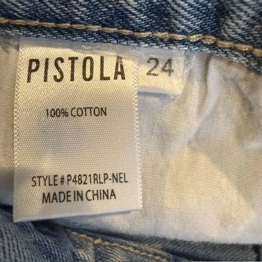 Pistola Gigi Shorts Distressed Denim Shorts Jean Revolve Medium‎ Wash Size 24
